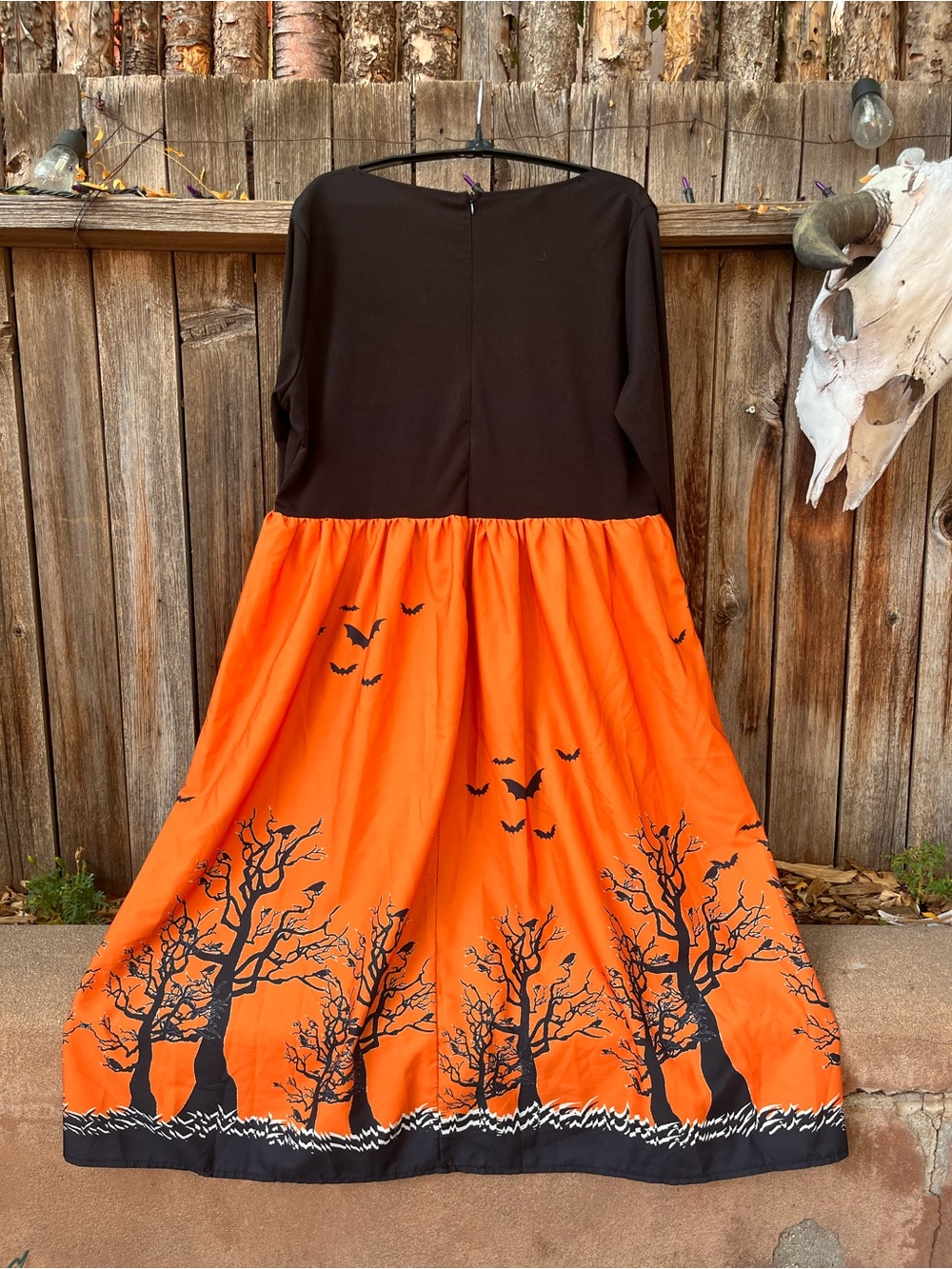 Halloween Ghost & Witch Dress - Black and Orange - Picture 5 of 6
